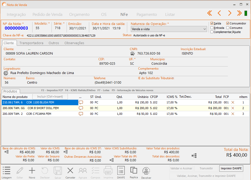 Nf-e Qualitynet Soluções em Sistemas